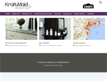 Tablet Screenshot of kraftmaidmomentum.com